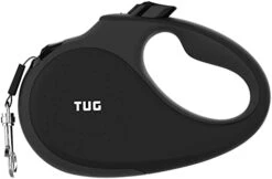 TUG 360° Tangle-Free Retractable Dog Leash With Anti-Slip Handle | 16 Ft Strong Nylon Tape| One-Handed Brake, Pause, Lock (Medium, Grey) -Zoomie Shop 313RImimfRL. AC