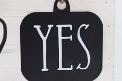 Dogs Fed? Yes/No Rusic Dog Sign, Whitewashed Wood Plaque With Black Metal Tag, Cute Dog Decor Gift For Dog Lover, 15 X 4.75 Inches 9 Dogs Fed? Yes/No Rusic Dog Sign, Whitewashed Wood Plaque With Black Metal Tag, Cute Dog Decor Gift For Dog Lover, 15 X 4.75 Inches -Zoomie Shop 314SHVFJOFL