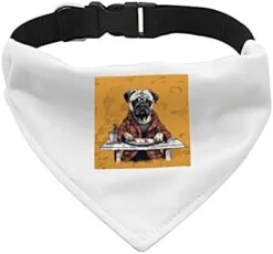 GENERIC Dog Graphic Pet Bandana Collar - Food Graphic Scarf Collar - Art Dog Bandana - M -Zoomie Shop 318wC7K 0qL. AC 3