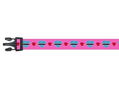 Dog Collar | I Love Botswana | Hearts | Great For National Holidays, Special Events, Festivals, Parades | Made In USA | XSmall Small Medium Large XLarge 1 Dog Collar | I Love Botswana | Hearts | Great For National Holidays, Special Events, Festivals, Parades | Made In USA | XSmall Small Medium Large XLarge