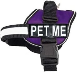 PET ME Nylon Dog Vest Harness. Purchase Comes With 2 Reflective Removable PET ME Pathces. Please Measure Your Dog Before Ordering -Zoomie Shop 31A1noq8XrL. AC