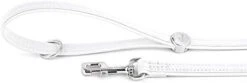 MyFamily Italian Made In Italy Similpelle Dog Leash, White Bronze Metallic Finishes Enriched With Glitter Enamel, Practical And Comfortable, Handmade, Saint Tropez Collection -Zoomie Shop 31F4Ac2TS L. AC 1