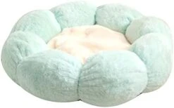 SONGBIRDTH Cat Dog Cushion Round Flower Waterproof Washable Pet Warm Sleeping Plush Bed,Breathable Cotton Blend,Removable Easy To Clean Grey S -Zoomie Shop 31G Z0m2jL. AC