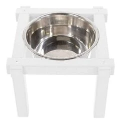 Original Pawley's Island White Raised Pet Station, Food & Water, Handcrafted In The Carolinas -Zoomie Shop 31HUoBc6JjL