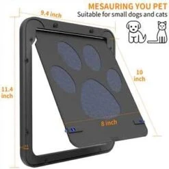 Dog Door For Sliding Door, Screen Porch Doggie Door Cat Door Automatic Closing,Magnetic Self-Closing Screen Door With Locking Function, Sturdy Screen Door For Small Dogs Cats -Zoomie Shop 31HenBbsutL