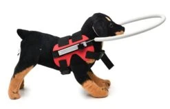 Dog Walking Halo Harness, Safety Blind Dog Guiding Device, Bumpers For Blind Dogs, Adjustable Pet Halo For Blind Dogs Red Medium