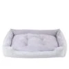 Dog Beds For Large Dogs Winter Warm Kennel Plush Beds S- L Plaid Mat Cat Sleeping Bed For Dog (Small,Grey)