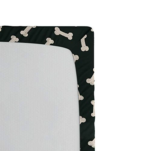 Lunarable Dog Bone Fitted Sheet Set, Simplistic Doodle Dog Food Bone Background Canine Animal Care Theme, Decorative Bedding All-Round Elastic Pocket 2 Pcs, Full Size, Ivory And Charcoal Grey 4 Lunarable Dog Bone Fitted Sheet Set, Simplistic Doodle Dog Food Bone Background Canine Animal Care Theme, Decorative Bedding All-Round Elastic Pocket 2 Pcs, Full Size, Ivory And Charcoal Grey - Image 4
