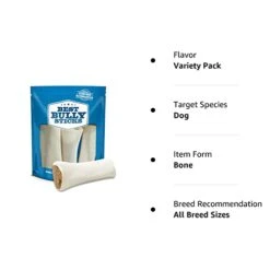 Best Bully Sticks 5 To 6 Inch Variety Pack Stuffed Shin Bones - USA Baked & Packed Shin Bones For Dogs - Highly Digestible Fillings, Long Lasting And Refillable - 3 Pack -Zoomie Shop 31LhperWMgL