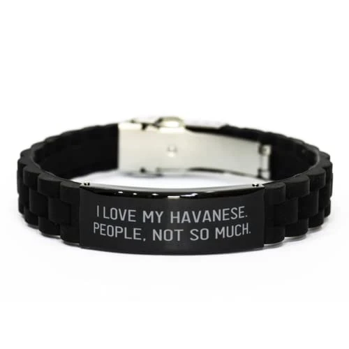 GENERIC Brilliant Havanese Dog Gifts, I Love My Havanese. People, Not, Unique Black Glidelock Clasp Bracelet For Dog Lovers From Friends, Dog Toys, Dog Beds, Dog Collars, Dog Food, Dog Treats 1 GENERIC Brilliant Havanese Dog Gifts, I Love My Havanese. People, Not, Unique Black Glidelock Clasp Bracelet For Dog Lovers From Friends, Dog Toys, Dog Beds, Dog Collars, Dog Food, Dog Treats