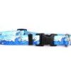 Mystic Waves Blue Dog Collar - Size Large 18" To 28" Long