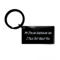 GENERIC Gag Italian Greyhound Dog Keychain, My Italian Greyhound And I Talk Shit, Inspire Black Keyring For Pet Lovers From Friends, Dog Toys, Dog Beds, Dog Collars, Dog Food, Dog Treats