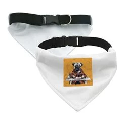 GENERIC Dog Graphic Pet Bandana Collar - Food Graphic Scarf Collar - Art Dog Bandana - M