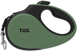 TUG 360° Tangle-Free Retractable Dog Leash With Anti-Slip Handle | 16 Ft Strong Nylon Tape| One-Handed Brake, Pause, Lock (Medium, Grey) -Zoomie Shop 31enfIIh0L. AC