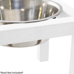 Original Pawley's Island White Raised Pet Station, Food & Water, Handcrafted In The Carolinas -Zoomie Shop 31iFFTe8ZTL