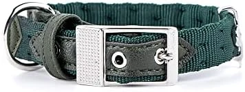 MyFamily Adjustable Dog Collar In Nylon Made In Italy, White Bronze Metallic Finish, Comfortable And Durable, Handmade, Milan Collection 5 MyFamily Adjustable Dog Collar In Nylon Made In Italy, White Bronze Metallic Finish, Comfortable And Durable, Handmade, Milan Collection - Image 5