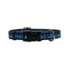 Blue Flames Dog Collar - Size Large 18" To 28" Long