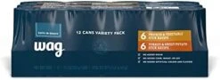 Amazon Brand - Wag Stew Canned Dog Food, Beef & Vegetable Recipe, 13.2 Oz Can (Pack Of 12) -Zoomie Shop 31mp4J09GoL. AC