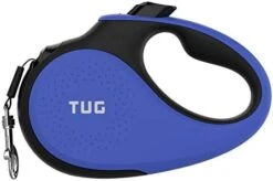 TUG 360° Tangle-Free Retractable Dog Leash With Anti-Slip Handle | 16 Ft Strong Nylon Tape| One-Handed Brake, Pause, Lock (Medium, Grey) -Zoomie Shop 31pFCn2YfnL. AC 1