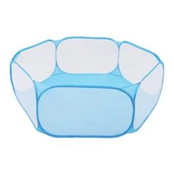 Small Pet Playpen Interactive Portable Foldable Small Pet Cage Tent Heavy Duty Pet Cage Tent Blue