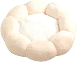 SONGBIRDTH Cat Dog Cushion Round Flower Waterproof Washable Pet Warm Sleeping Plush Bed,Breathable Cotton Blend,Removable Easy To Clean Grey S -Zoomie Shop 31sfghUOBmL. AC