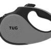 TUG 360° Tangle-Free Retractable Dog Leash With Anti-Slip Handle | 16 Ft Strong Nylon Tape| One-Handed Brake, Pause, Lock (Medium, Grey)