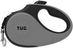 TUG 360° Tangle-Free Retractable Dog Leash With Anti-Slip Handle | 16 Ft Strong Nylon Tape| One-Handed Brake, Pause, Lock (Medium, Grey) -Zoomie Shop 31t7LzbpXfL. AC