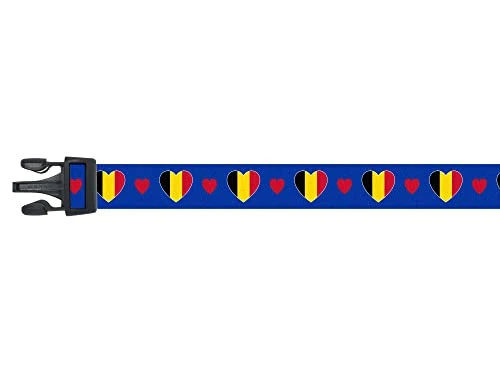 Dog Collar | I Love Belgium | Hearts | Great For National Holidays, Special Events, Festivals, Parades | Made In USA | XSmall Small Medium Large XLarge 1 Dog Collar | I Love Belgium | Hearts | Great For National Holidays, Special Events, Festivals, Parades | Made In USA | XSmall Small Medium Large XLarge