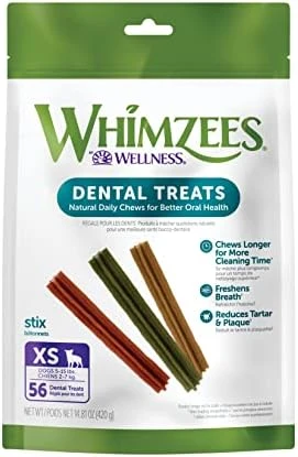 WHIMZEES By Wellness Stix Natural Dental Chews For Dogs, 3X Longer Lasting & Grain-Free, Freshen Breath & Fight Plaque & Tartar, Medium Breed, 14 Count 12 WHIMZEES By Wellness Stix Natural Dental Chews For Dogs, 3X Longer Lasting & Grain-Free, Freshen Breath & Fight Plaque & Tartar, Medium Breed, 14 Count - Image 12
