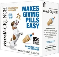 Medi-Crunch - Dog Pill Pouch Treats For Use With Pills, Capsules, Tablets Or Other Medications And Supplements (30 Dog Pill Treats) Makes Giving Pills Easy! No Mess, No Stress! -Zoomie Shop 41 fwfPaC5S. AC