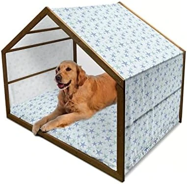 Ambesonne Food Wooden Dog House, Repetitive Pattern With Outline Fruits And Vegetables, Indoor & Outdoor Portable Dog Kennel With Pillow And Cover, X-Large, Pale Orange Pale Yellow 12 Ambesonne Food Wooden Dog House, Repetitive Pattern With Outline Fruits And Vegetables, Indoor & Outdoor Portable Dog Kennel With Pillow And Cover, X-Large, Pale Orange Pale Yellow - Image 12