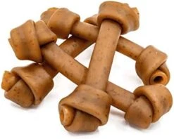 Jungle Calling Rawhide Free Dog Treats, Peanut Butter Bones, 6.5'' Dog Chews For Medium Dogs And Large Dogs (Peanut Butter),4 Count (Pack Of 1) -Zoomie Shop 41 nVgs316L. AC