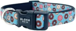Aloha Dog Co Dog Collar Tropical Floral Hawaii Personalized Soft Comfortable Adjustable Basic Collars For Small Medium Large Dogs Walking Running Training (Medium, Donut) -Zoomie Shop 4106x0Qg7zL. AC