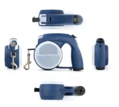 GENERIC Dog Leash Set, New 2023 5-in-1 Retractable Dog Leash With LED Light With Electronic Watch & Poop Bag Box & Food Box & Water Bowl. -Zoomie Shop 410DeJszEcL