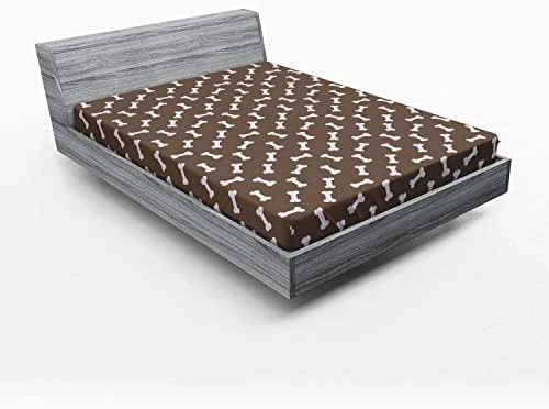 Lunarable Dog Bone Fitted Sheet Set, Simplistic Doodle Dog Food Bone Background Canine Animal Care Theme, Decorative Bedding All-Round Elastic Pocket 2 Pcs, Full Size, Ivory And Charcoal Grey 14 Lunarable Dog Bone Fitted Sheet Set, Simplistic Doodle Dog Food Bone Background Canine Animal Care Theme, Decorative Bedding All-Round Elastic Pocket 2 Pcs, Full Size, Ivory And Charcoal Grey - Image 14