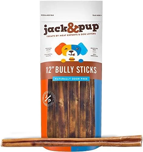 Jack&Pup Thin Dog Bully Sticks Odor Free, Bully Sticks For Dogs, Healthy Dog Treats Bully Sticks For Small Dogs, Beef Dog Chews, Pizzle Chew Sticks For Dogs (12-Inch Thin Bully Stick, 12 Pack) 12 Jack&Pup Thin Dog Bully Sticks Odor Free, Bully Sticks For Dogs, Healthy Dog Treats Bully Sticks For Small Dogs, Beef Dog Chews, Pizzle Chew Sticks For Dogs (12-Inch Thin Bully Stick, 12 Pack) - Image 12
