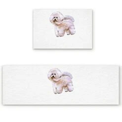 Durable Natural Rubber Door Mat 2 Pack Of Machine Washable Floor Carpets Cute Animal Lovely Dog Domestic Pet Personalized Area Runners Non Slip Rugs For Kitchen Entry