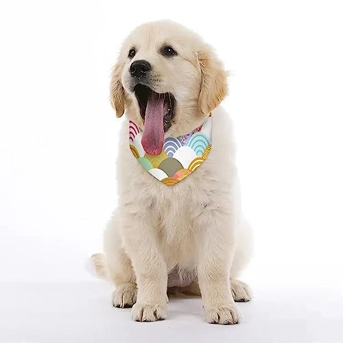 GENERIC Fish Scales Pattern Pet Bandana Collar - Scarf Collar - Art Dog Bandana Minimal Head Cicumference 4 GENERIC Fish Scales Pattern Pet Bandana Collar - Scarf Collar - Art Dog Bandana Minimal Head Cicumference - Image 4