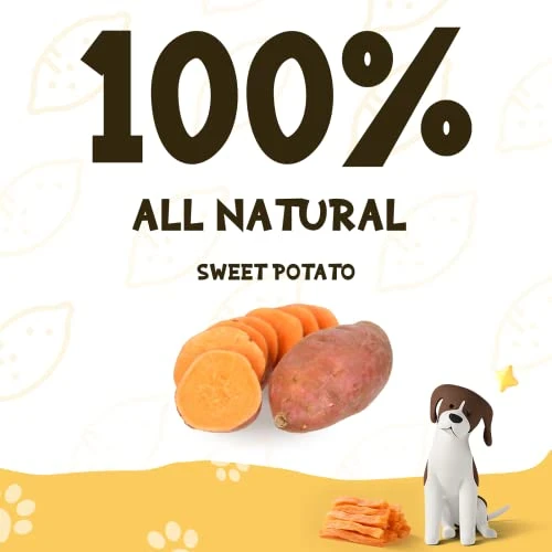 ASMPET Sweet Potato Dog Treats Fries, Healthy Natural Low Fat Grain Free Treats, Gluten Free Vegetarian Snack Gift For Small Medium & Large Dogs, Vegan Dog Chews 11 Ounce 2 ASMPET Sweet Potato Dog Treats Fries, Healthy Natural Low Fat Grain Free Treats, Gluten Free Vegetarian Snack Gift For Small Medium & Large Dogs, Vegan Dog Chews 11 Ounce - Image 2