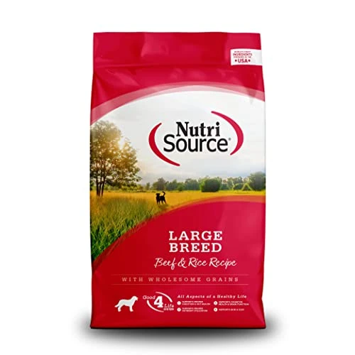 NutriSource Dry Dog Food For Large Breeds, Beef And Rice, 26LB 1 NutriSource Dry Dog Food For Large Breeds, Beef And Rice, 26LB
