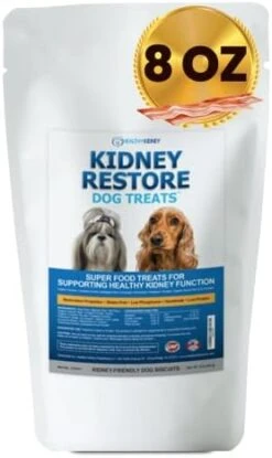 Kidney Restore Bacon Flavor Dog Treats: Low Protein Dog Treats For Kidney Health. Kidney Dog Treats For Kidney Function For Dogs. Renal Friendly Low Protein -Zoomie Shop 412i7ETx7dL. AC