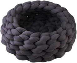 SENERY Soft Pet Bed Round Kennels Handmade Knitting Coarse Wool Dog House Warm Plush Cozy Cat Nest Mat Pad 40CM -Zoomie Shop 413n7xwT4TL. AC