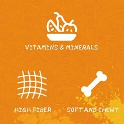 PAWUP Dog Treats Chicken Wrapped Biscuits Pumpkin Sticks, Rawhide Free Soft Chewy W/Taurine, Dog Training Treats,12.5oz -Zoomie Shop 413nOMFZR7L