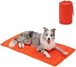 BDEUS 51x35In Large Size Outdoor Dog Bed, Waterproof & Portable Camping Travel Pet Mat, Easy To Clean, Washable Odor Resistant Pet Cooling Pad (Orange) -Zoomie Shop 413sVZRpFbL. AC
