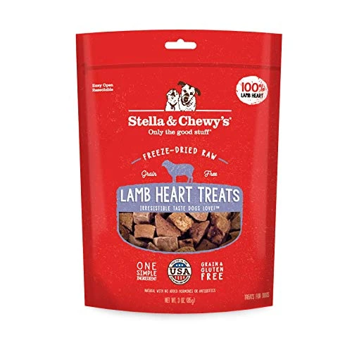 Stella & Chewy's Freeze-Dried Raw Single Ingredient Lamb Heart Treats, 3 Oz. Bag 1 Stella & Chewy's Freeze-Dried Raw Single Ingredient Lamb Heart Treats, 3 Oz. Bag