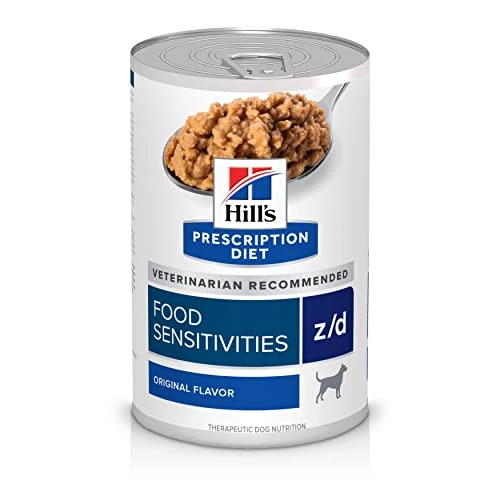 Hill's Prescription Diet Z/d Skin/Food Sensitivities Wet Dog Food, Veterinary Diet, 13 Oz. Cans, 12-Pack 1 Hill's Prescription Diet Z/d Skin/Food Sensitivities Wet Dog Food, Veterinary Diet, 13 Oz. Cans, 12-Pack