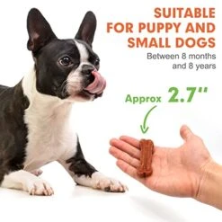 MON2SUN Triple Flavor Dog Treats (Chicken Liver, Duck, Chicken) 2.7" Rawhide Free Dog Snacks For Puppy And Small Dogs, Soft Training Treats For Balanced Nutrition 10.58 Oz -Zoomie Shop 416VzOMQJVL