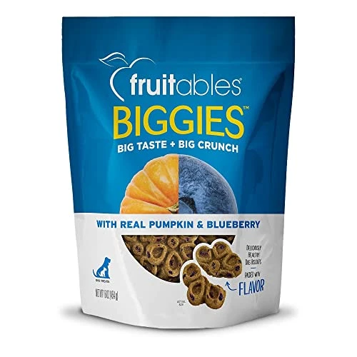 Fruitables Biggies Dog Biscuits – Crunchy Dog Biscuits Made With Pumpkin – Healthy Dog Treats Packed With – Free Of Wheat, Corn And Soy – Pumpkin & Blueberry – 16 Ounces 1 Fruitables Biggies Dog Biscuits – Crunchy Dog Biscuits Made With Pumpkin – Healthy Dog Treats Packed With – Free Of Wheat, Corn And Soy – Pumpkin & Blueberry – 16 Ounces