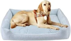 Dog Beds For Large Dogs Winter Warm Kennel Plush Beds S- L Plaid Mat Cat Sleeping Bed For Dog (Small,Grey) -Zoomie Shop 416pfH 4CfL. AC