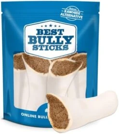 Best Bully Sticks 5 To 6 Inch Variety Pack Stuffed Shin Bones - USA Baked & Packed Shin Bones For Dogs - Highly Digestible Fillings, Long Lasting And Refillable - 3 Pack -Zoomie Shop 4179wGi8L. AC